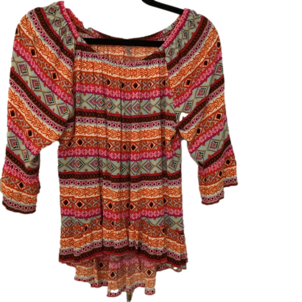 Kaktus High Low 3/4 Sleeve Top